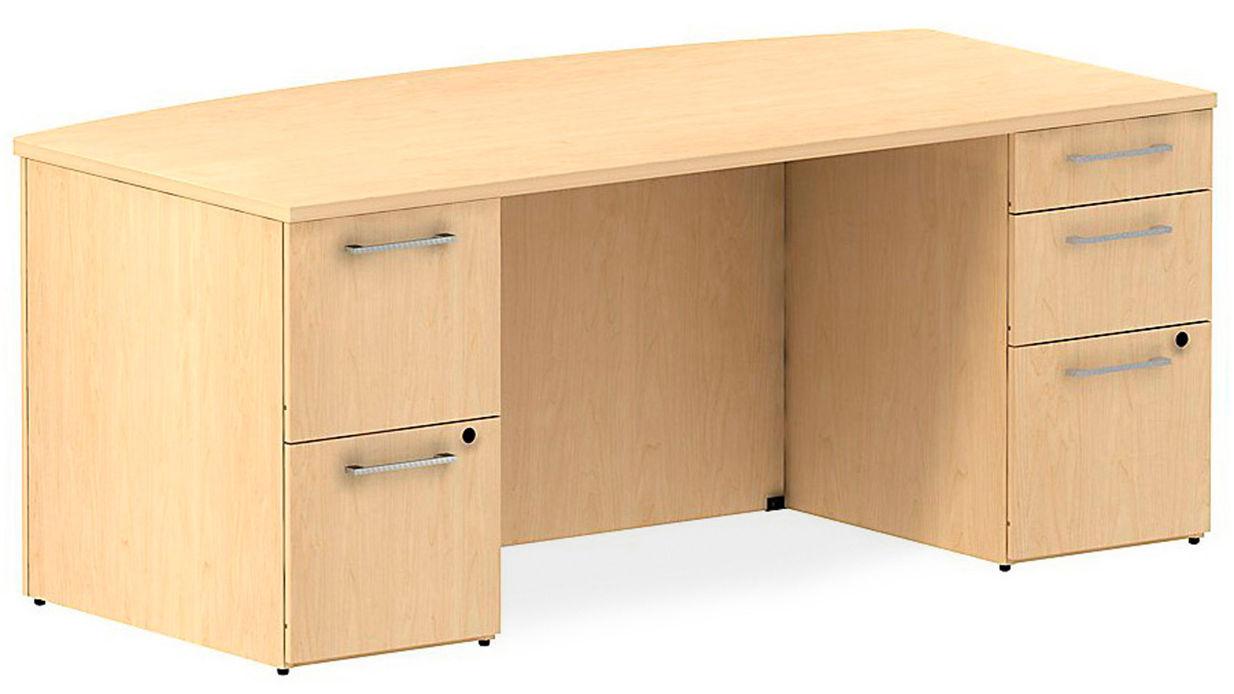 B Realize Bow Front Double Pedestal Desk Zuri Furniture Next