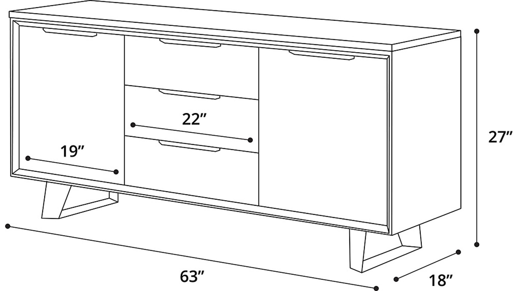 Modern Adal Sideboard Concrete on Gray Oak Zuri Furniture
