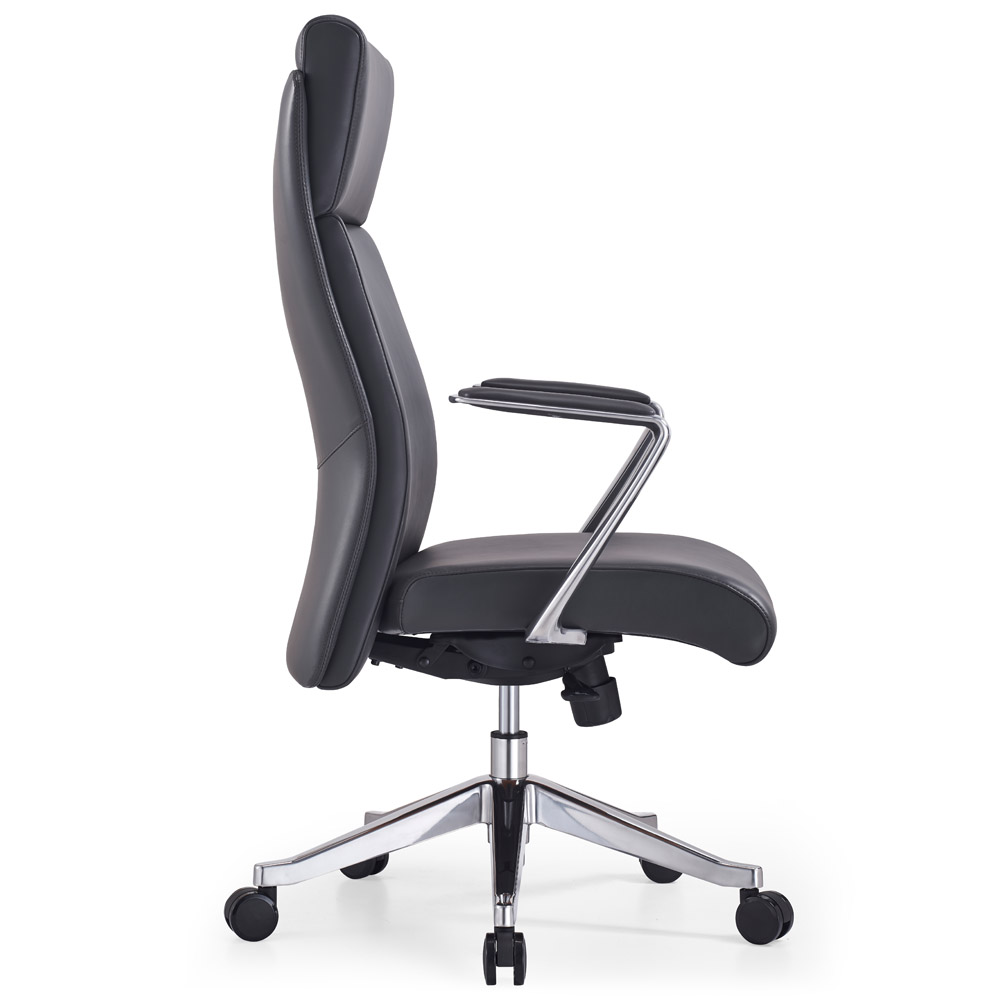 Adjule Ergonomic Dr Leather Executive Chair With Aluminum Adjule Ergonomic Dr Leather Executive Chair With Aluminum Frame Zuri Furniture