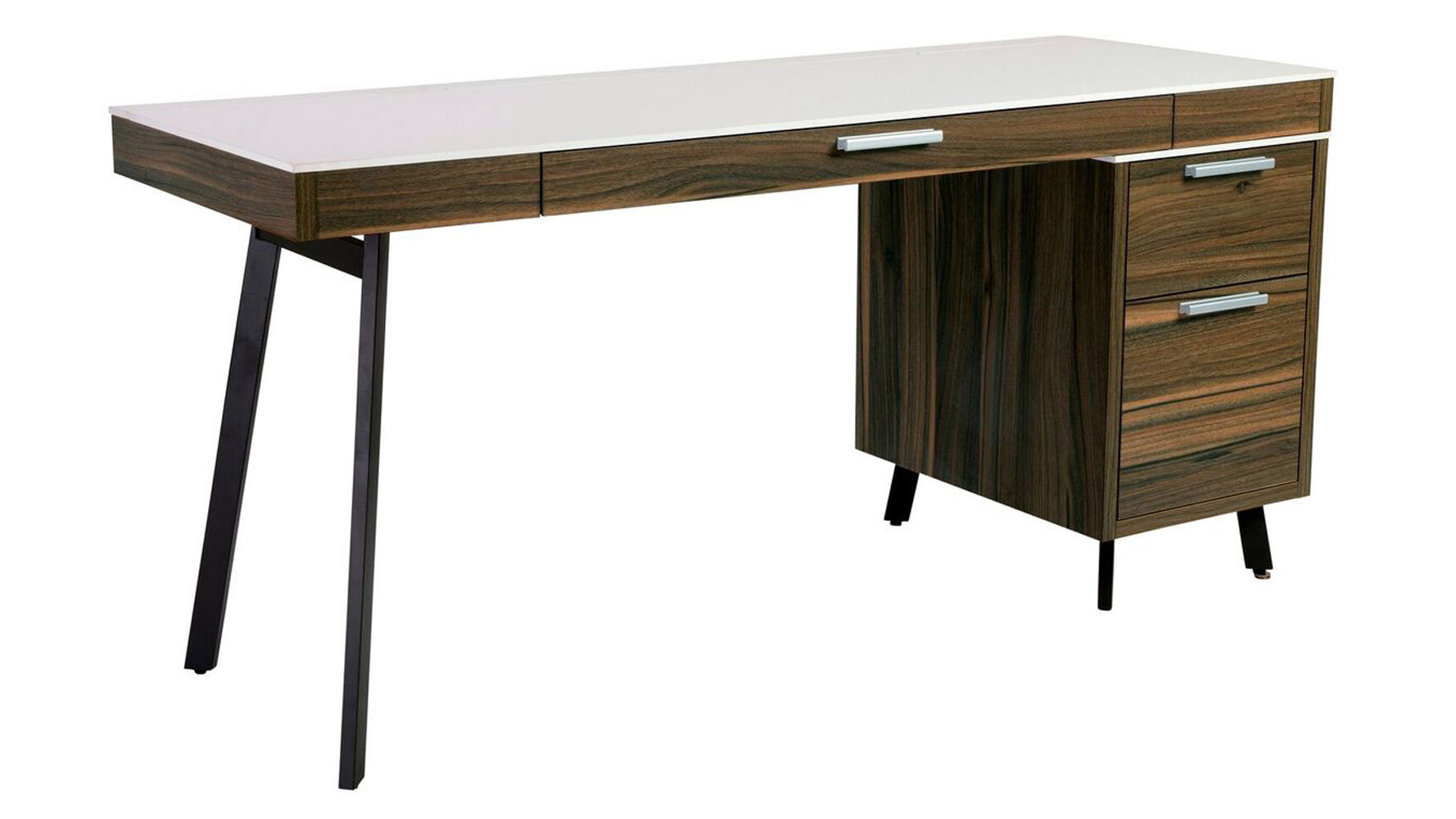 Alston Walnut Melamine Desk Zuri Furniture Next