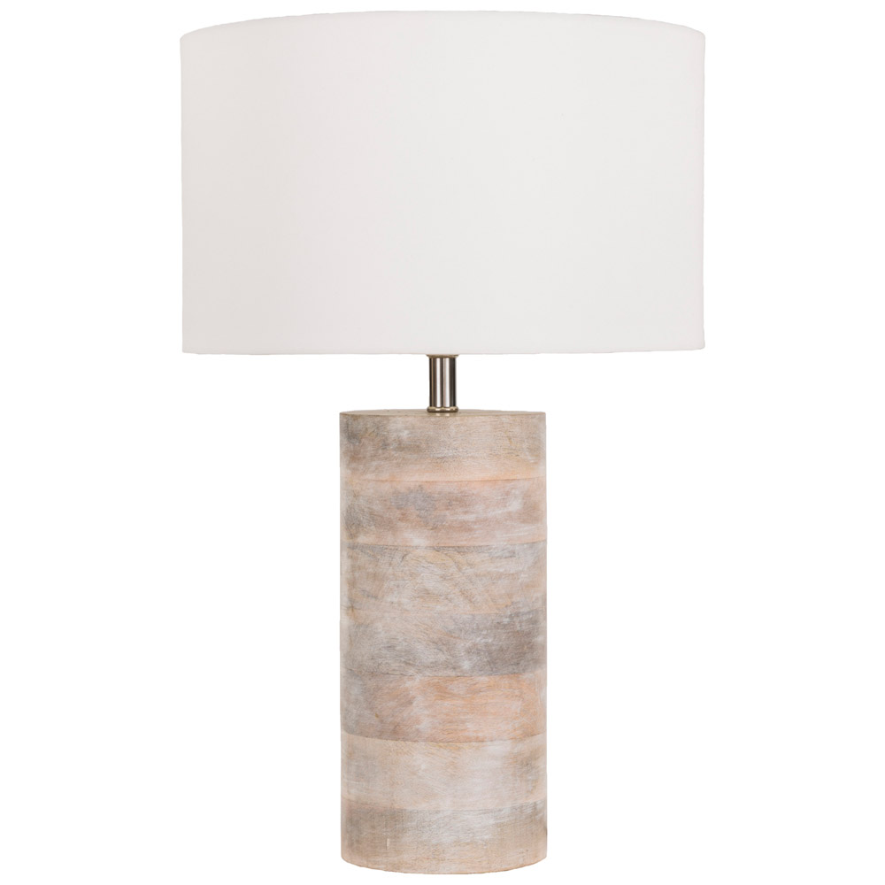 Athor Natural Finish Wood Base And Cotton Shade Table Lamp Zuri Athor Table Lamp