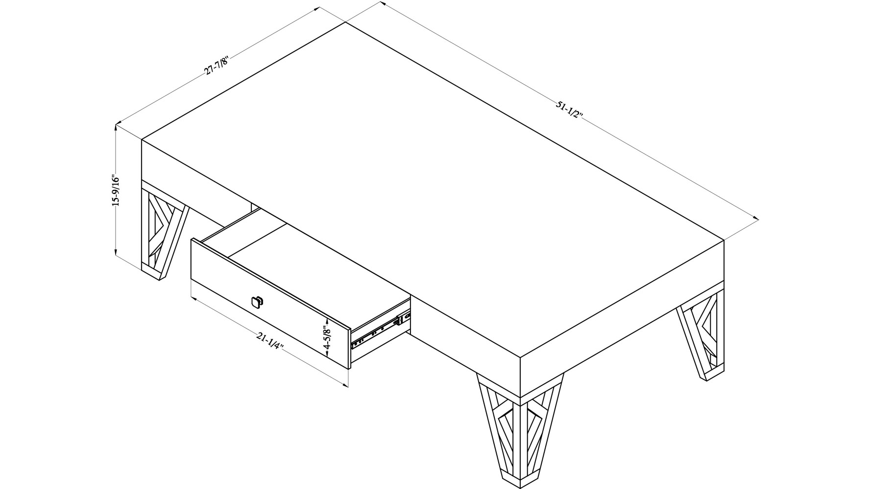 Azure Mirrored Glass Coffee Table Zuri Furniture