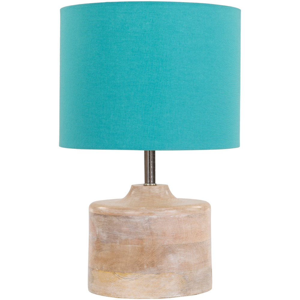 Bevyn Wood Base And Cotton Shade Table Lamp Natural Finish Zuri Next