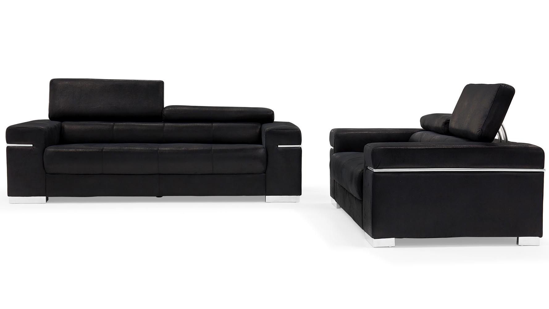 Black Angelo Suede Sofa With Loveseat Zuri Furniture