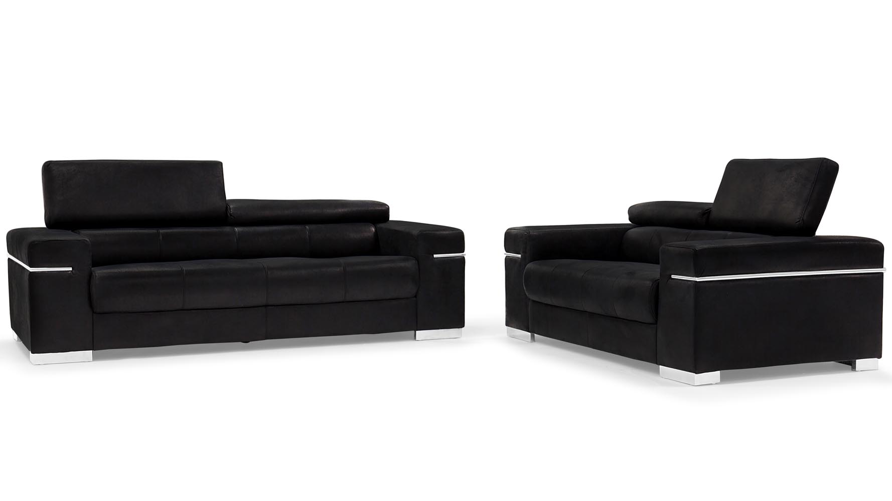 Black Angelo Suede Sofa With Loveseat Zuri Furniture