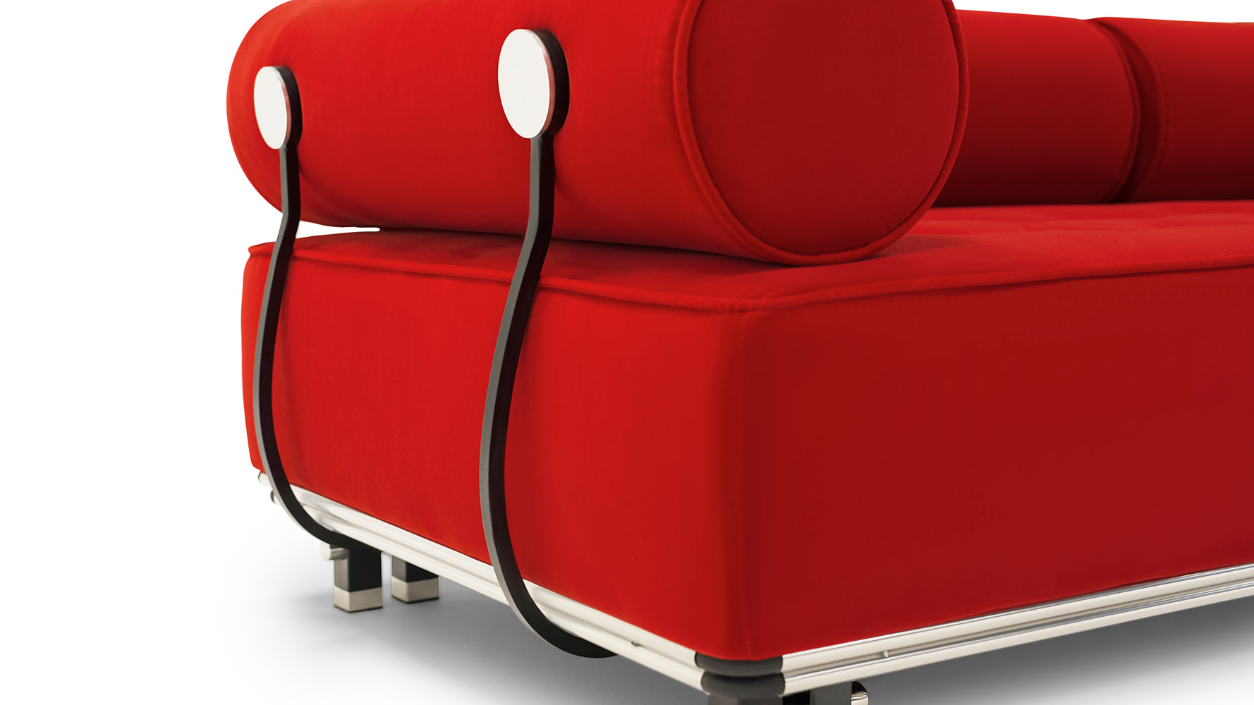 Carrera Modern Fabric Sofa Red Zuri Furniture