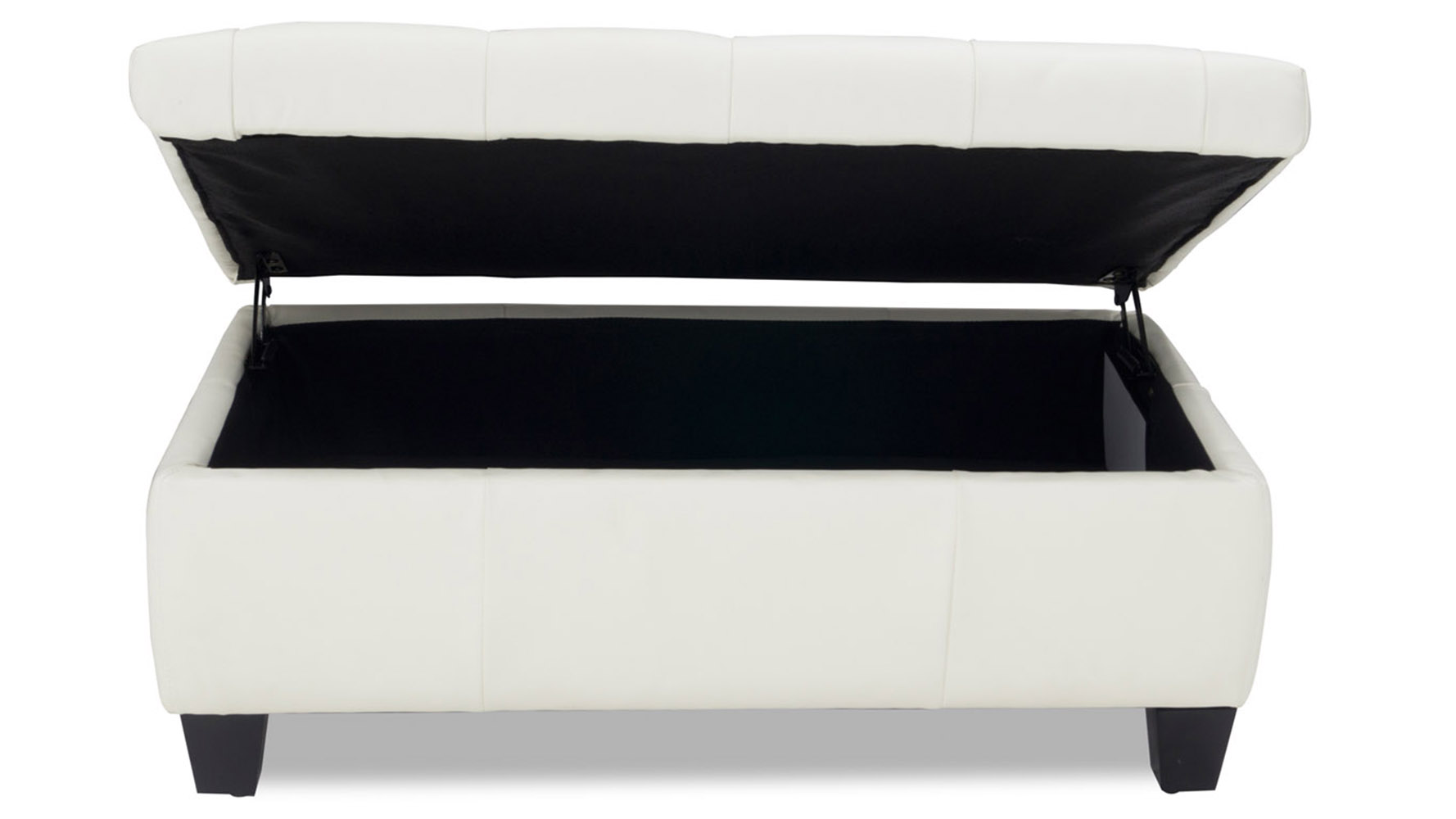 Carson Tufted Contemporary Ottoman White Zuri Furniture
