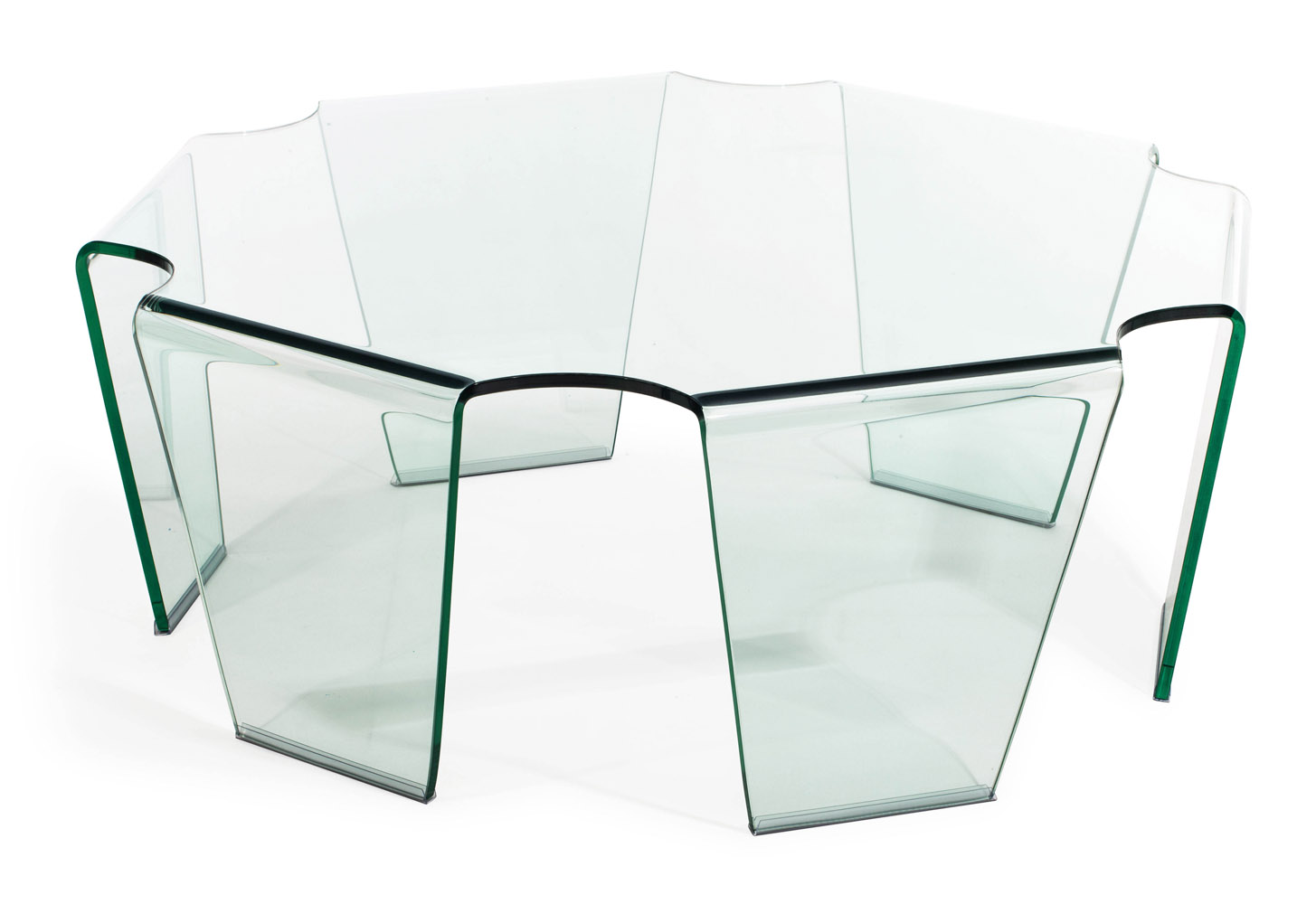 Cleo Tempered Glass Coffee Table Clear Zuri Furniture