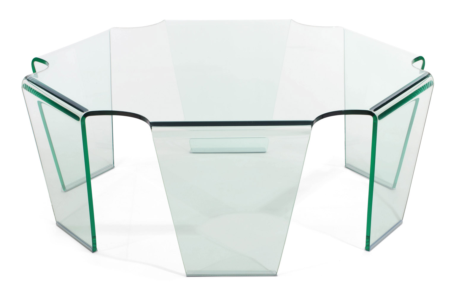 Cleo Tempered Glass Coffee Table Clear Zuri Furniture