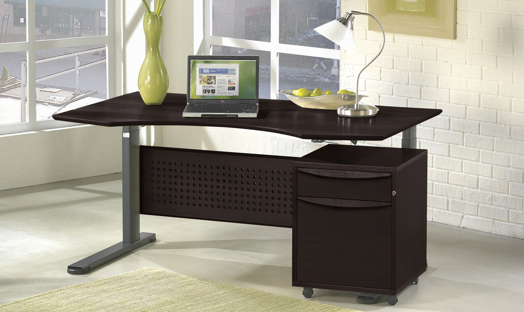 Contemporary Motorized Dexter Sit Stand Desk 63 Zuri Furniture Dexter Sit Stand Desk
