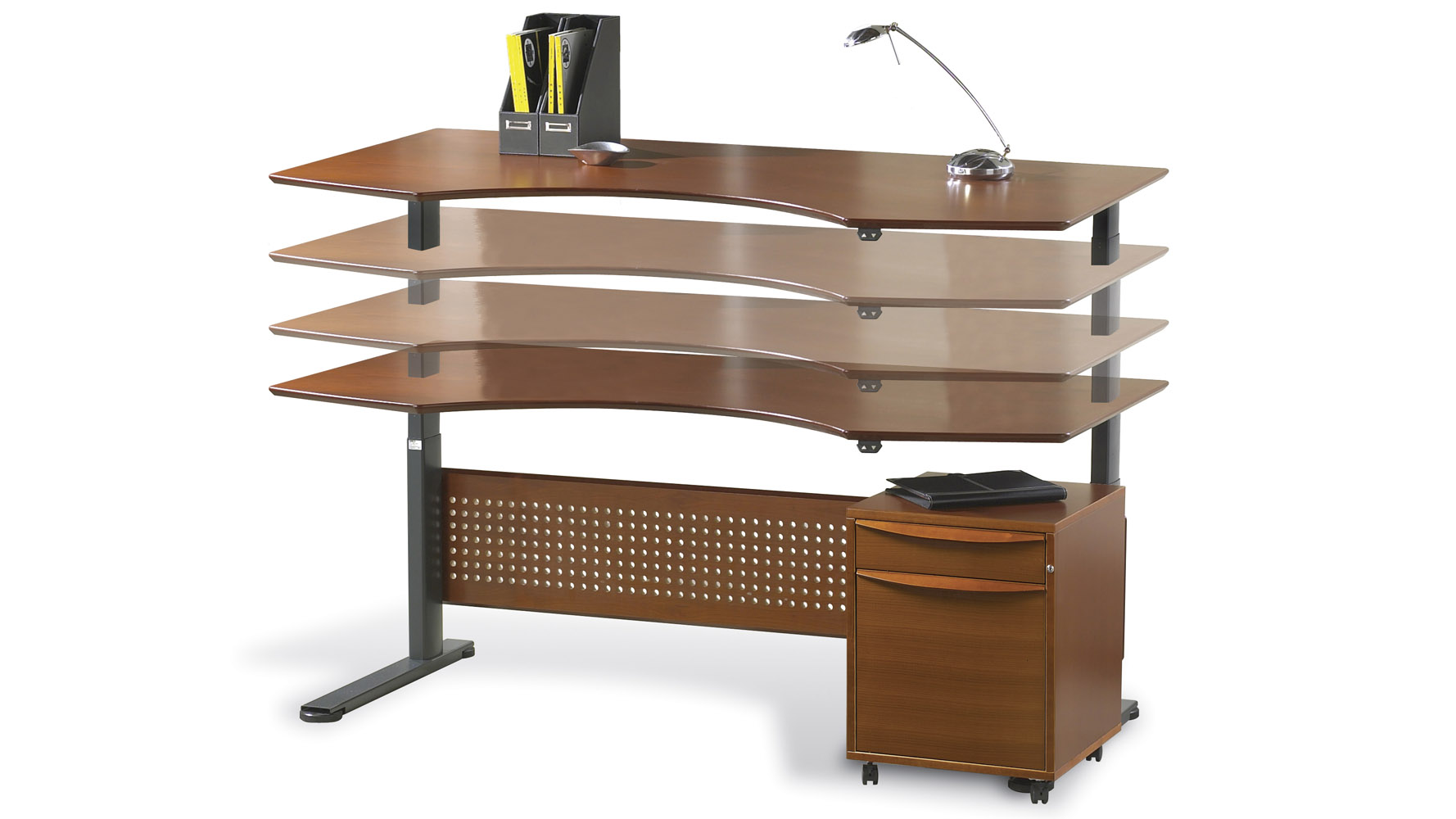 Contemporary Motorized Dexter SitStand Desk 63" Zuri Furniture