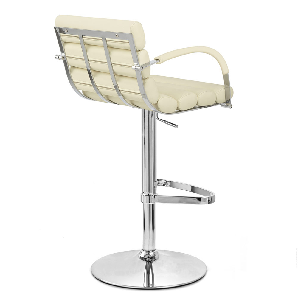 Ego Adjustable Height Swivel Bar Stool with Chrome Base Zuri Furniture