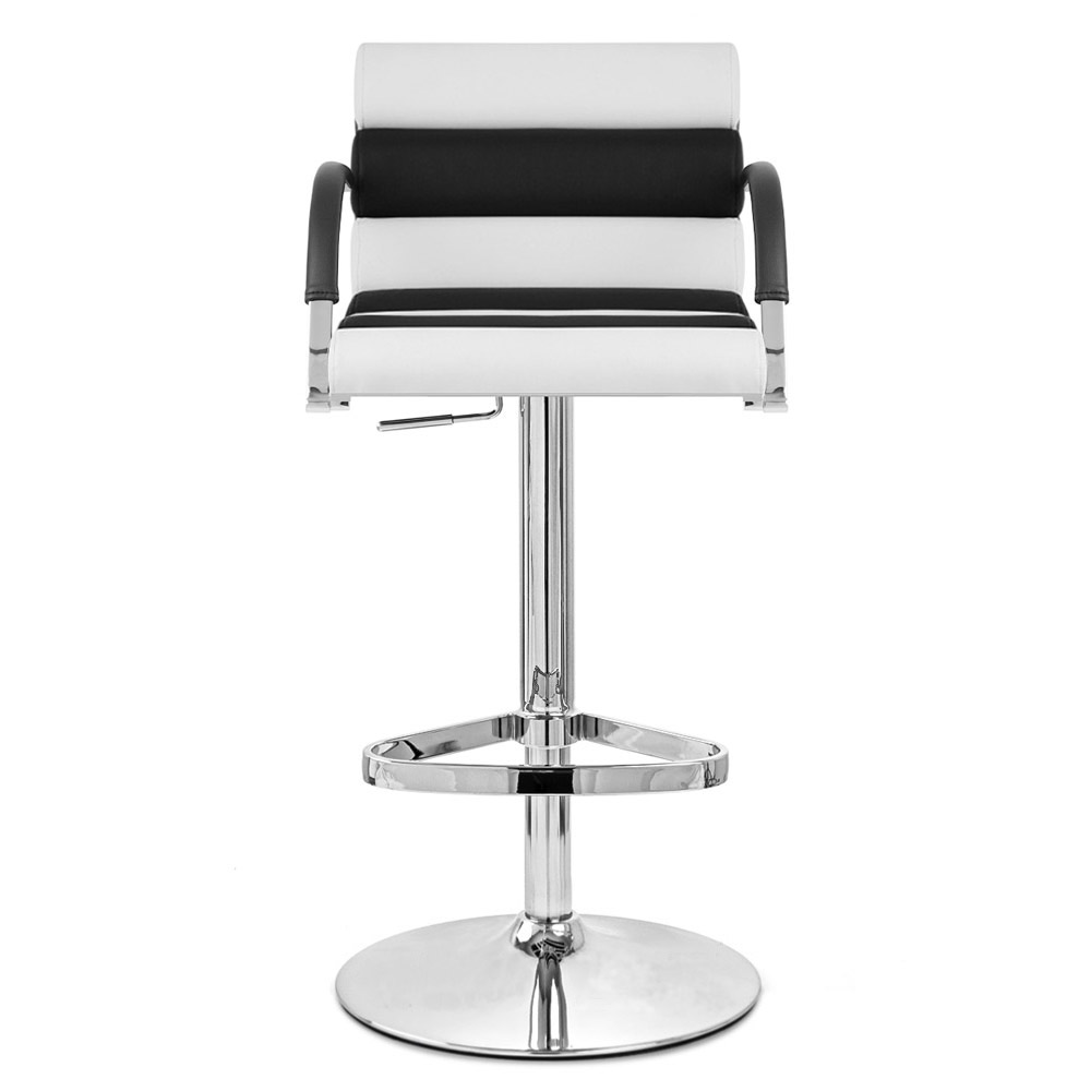 Ego Adjustable Height Swivel Bar Stool with Chrome Base Zuri Furniture