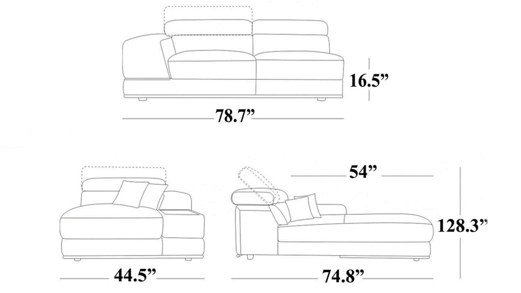 Encore White Leather Sectional Sofa Zuri Furniture