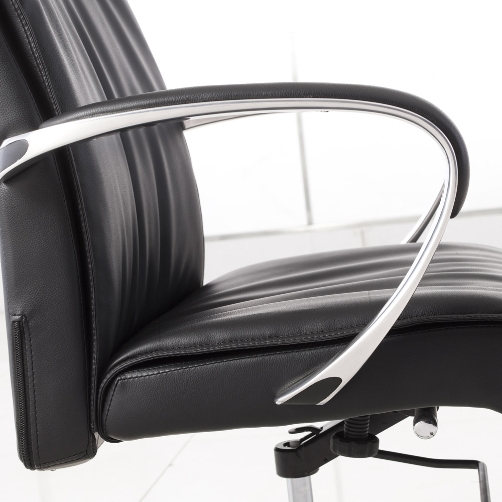 Forbes Genuine Leather Aluminum Base High Back Executive Chair Zuri