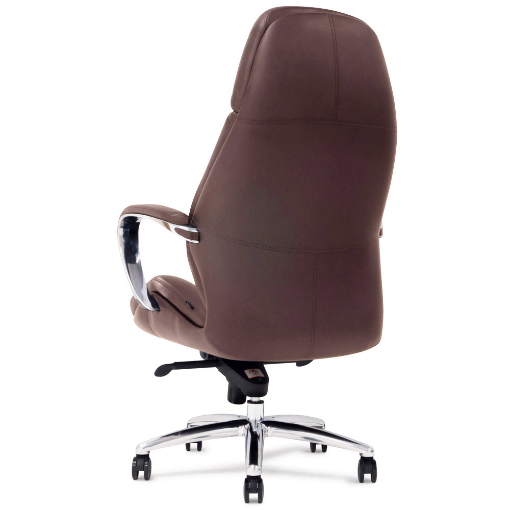 Gates Genuine Leather Aluminum Base High Back Executive Chair Zuri