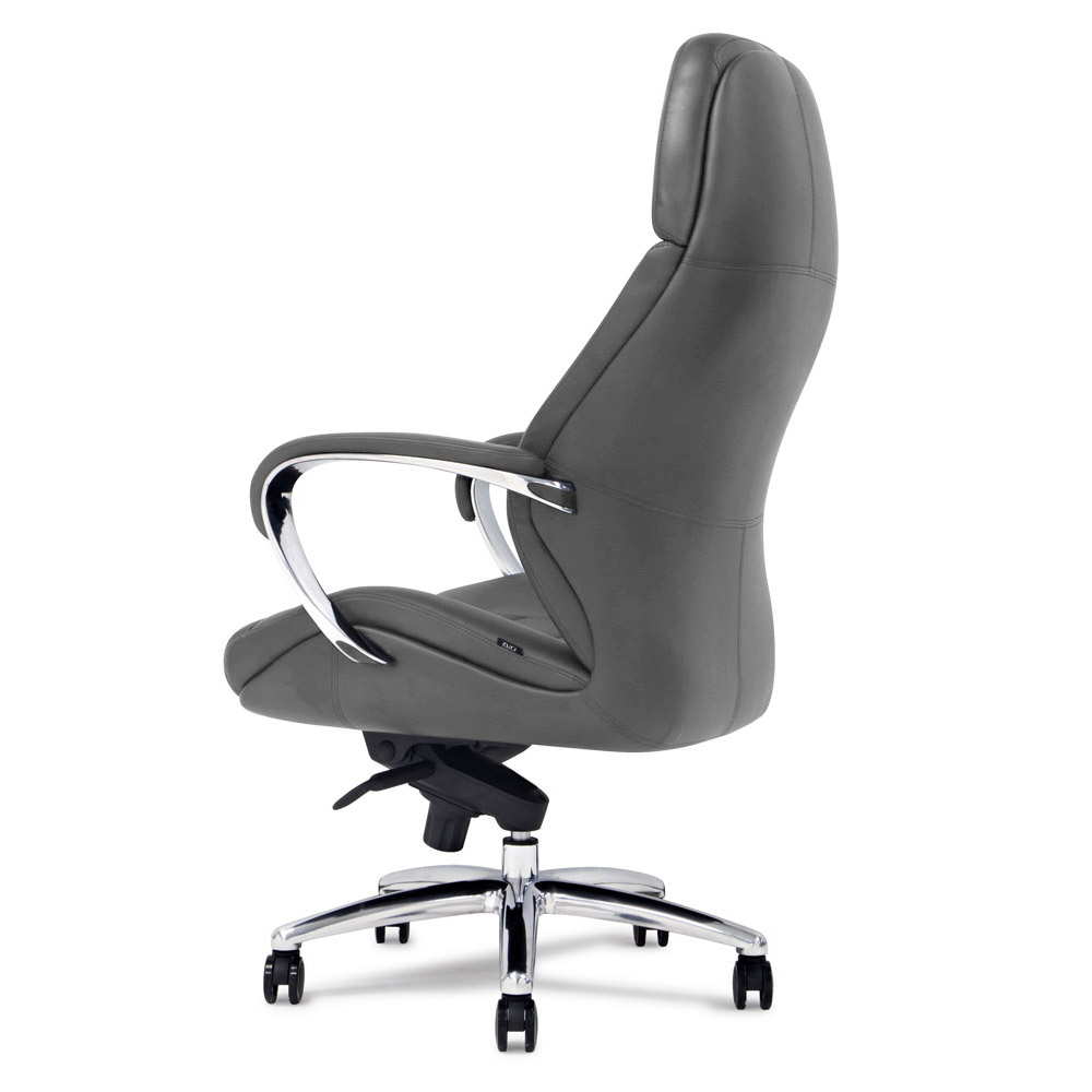 Gates Genuine Leather Aluminum Base High Back Executive Chair Zuri