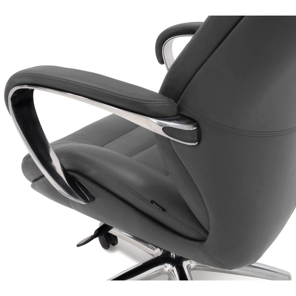 Gates Genuine Leather Aluminum Base High Back Executive Chair Zuri