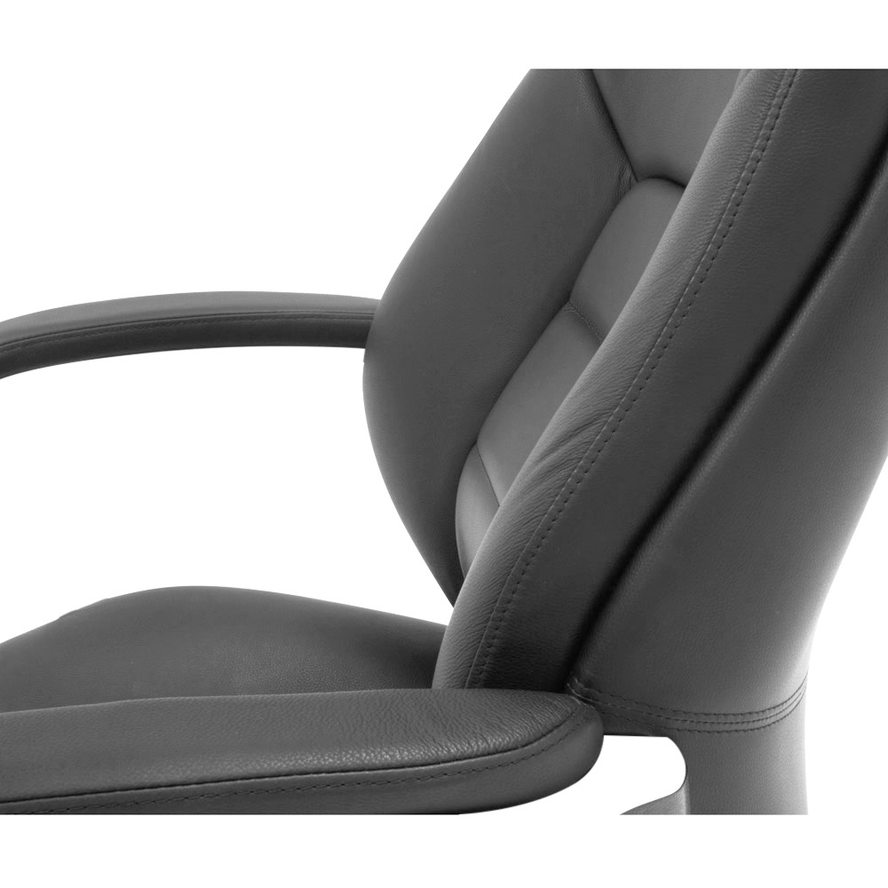 Gates Genuine Leather Aluminum Base High Back Executive Chair Zuri