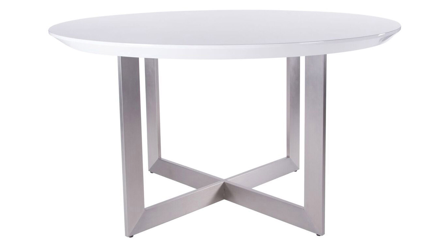 Giaccomo 54 Inch Mdf And Stainless Steel Round Dining Table Zuri Giaccomo 54 Inch Mdf And Stainless Steel Round Dining Table Zuri Furniture