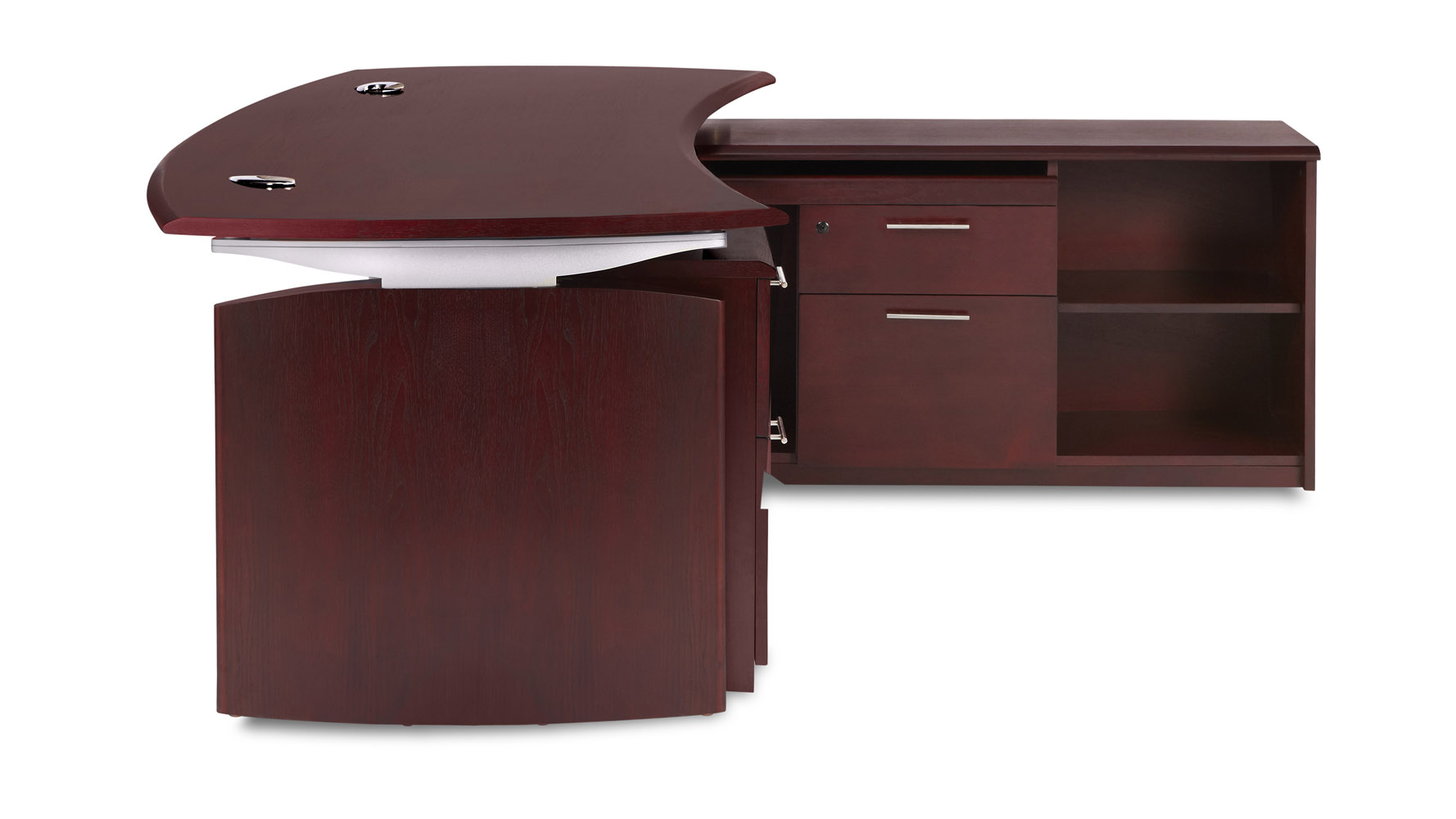 Harrison Mahogany Executive Desk with Rolling Return and File