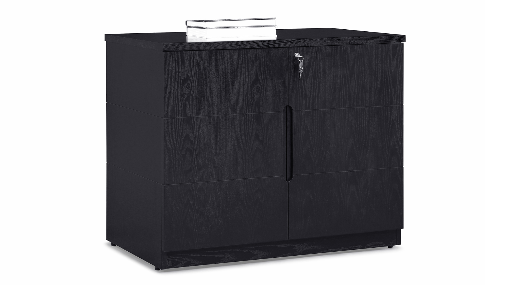 Hayes Storage Small Black Oak Finish Zuri Furniture