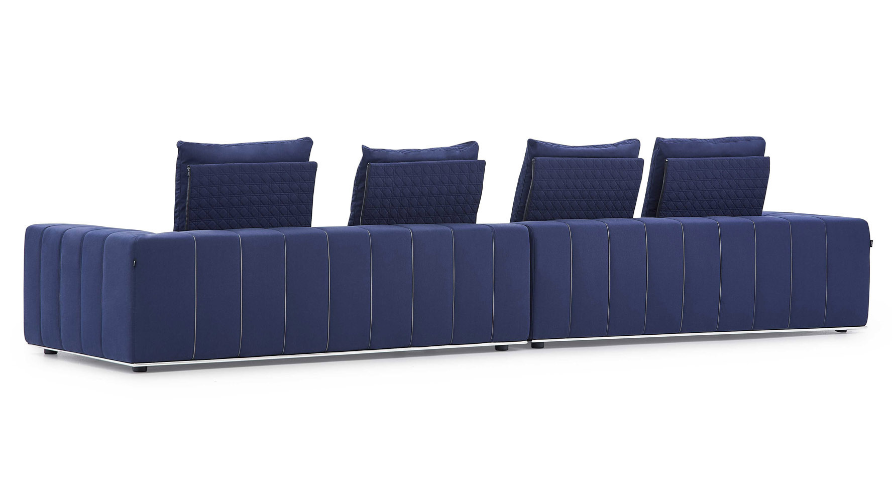 Kiesler Long Sofa In Midnight Blue Zuri Furniture