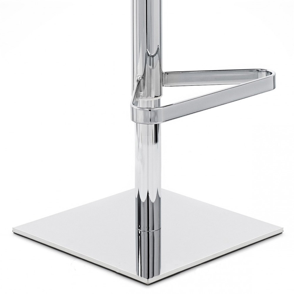 Lattice Square Base Adjustable Height Swivel Armless Bar Stool Zuri Furniture