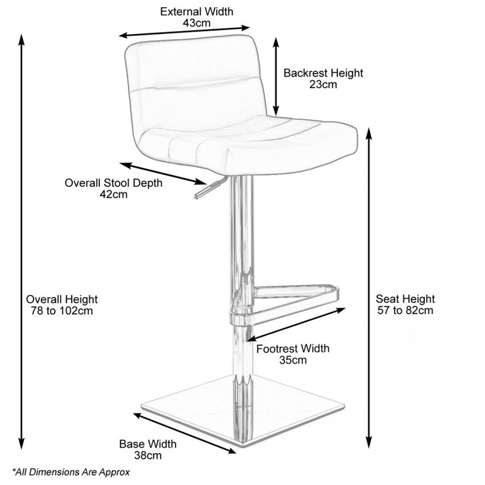 Lattice Square Base Adjustable Height Swivel Armless Bar Stool Zuri Furniture