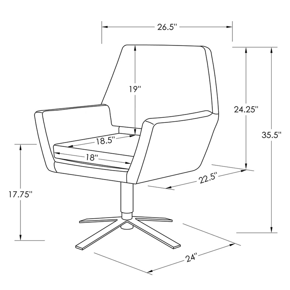 Lift Swivel Occasional Chair Zuri Furniture