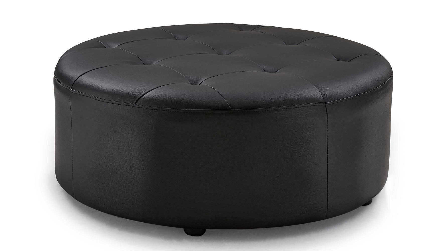 Lock Round Modern Tufted Ottoman Zuri Furniture