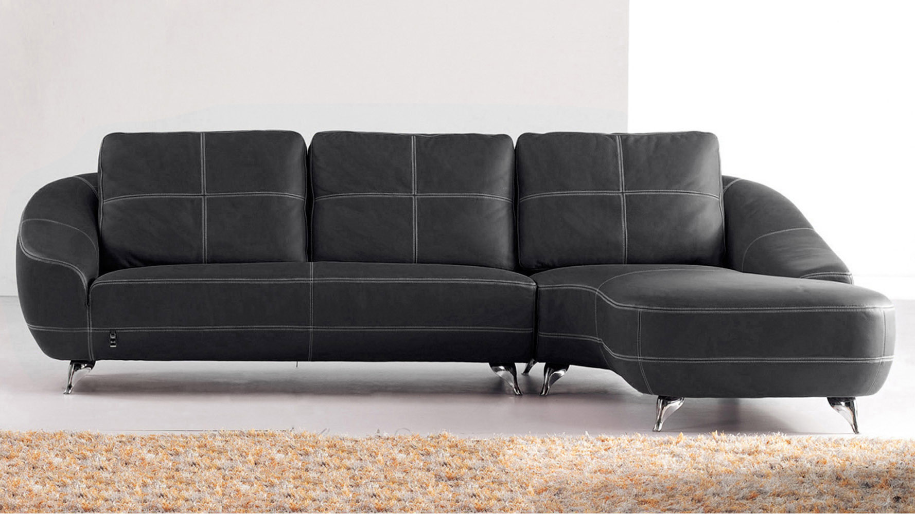 Black Lucy Sectional Zuri Furniture