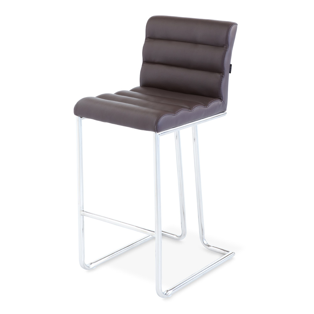 Luna Counter Height Modern Bar Stool with Metal Base Zuri Furniture