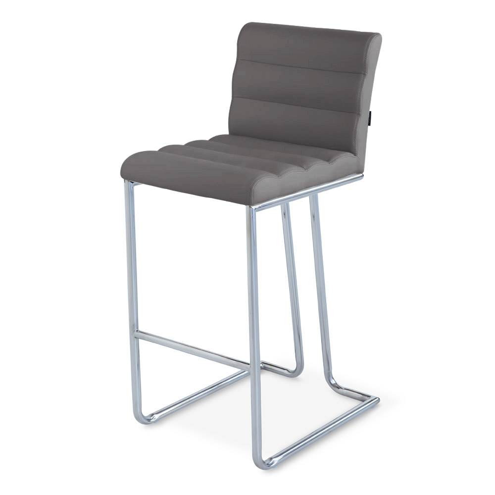 Luna Counter Height Modern Bar Stool with Metal Base Zuri Furniture