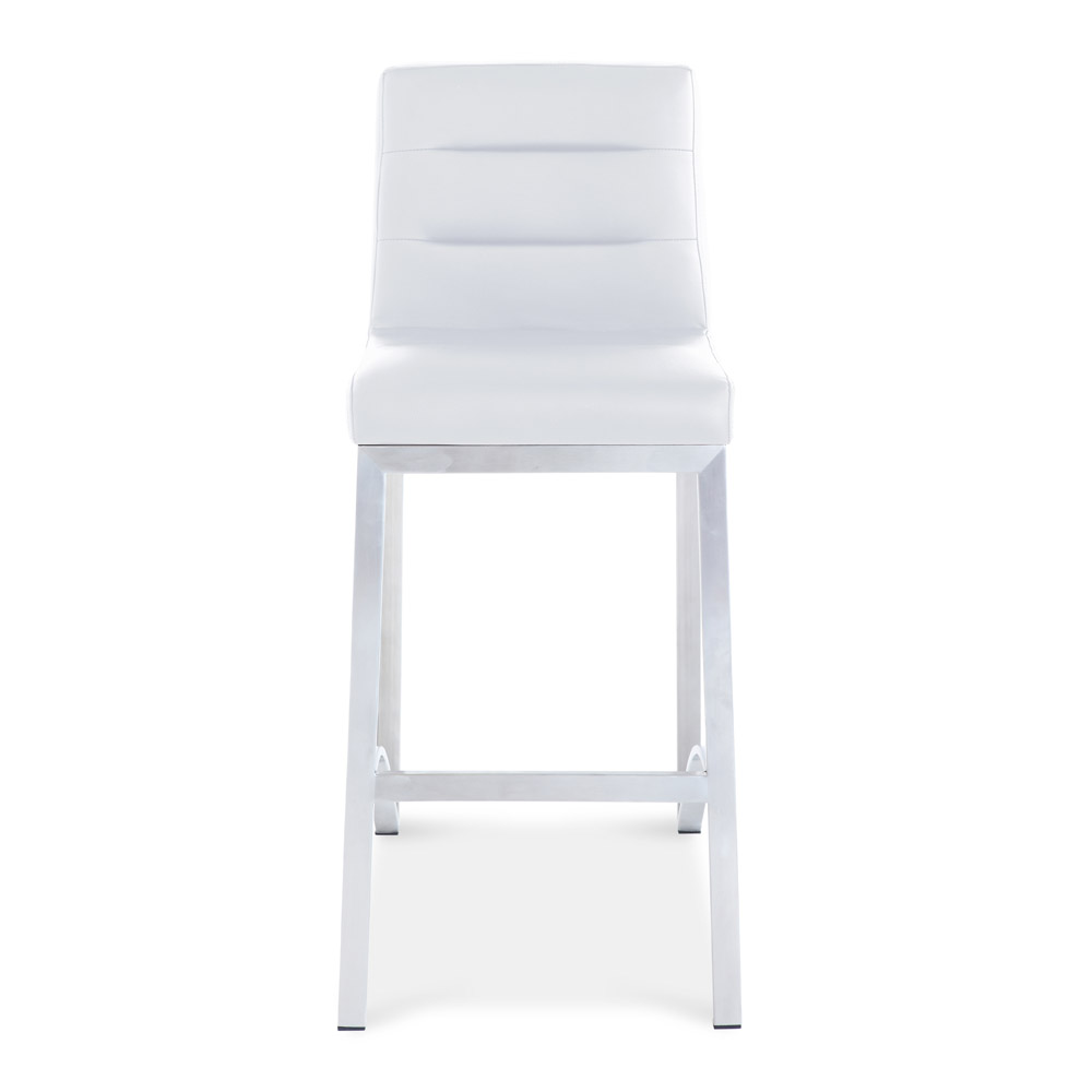 Lynx Counter Height Contemporary Bar Stool with Metal Base Zuri Furniture