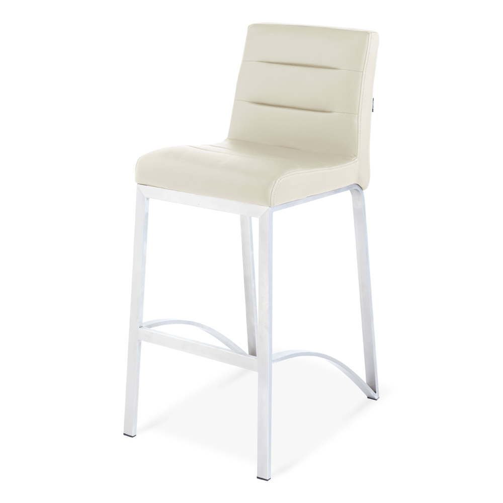 Lynx Counter Height Contemporary Bar Stool with Metal Base Zuri Furniture
