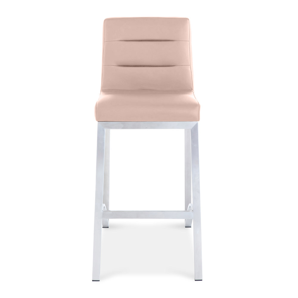 Lynx Counter Height Contemporary Bar Stool with Metal Base Zuri Furniture