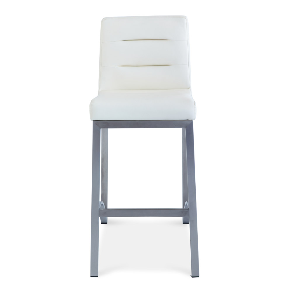 Lynx Counter Height Contemporary Bar Stool with Metal Base Zuri Furniture