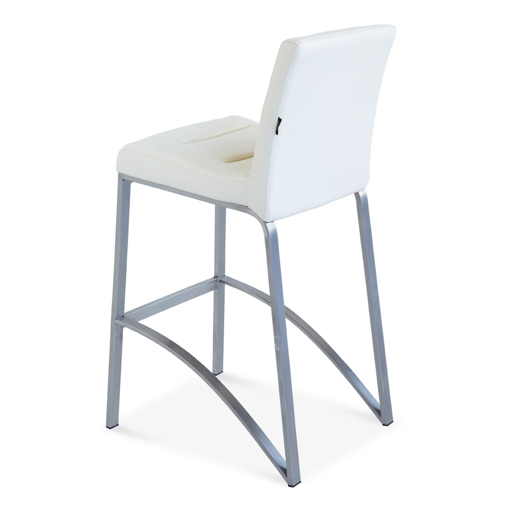 Lynx Counter Height Contemporary Bar Stool with Metal Base Zuri Furniture