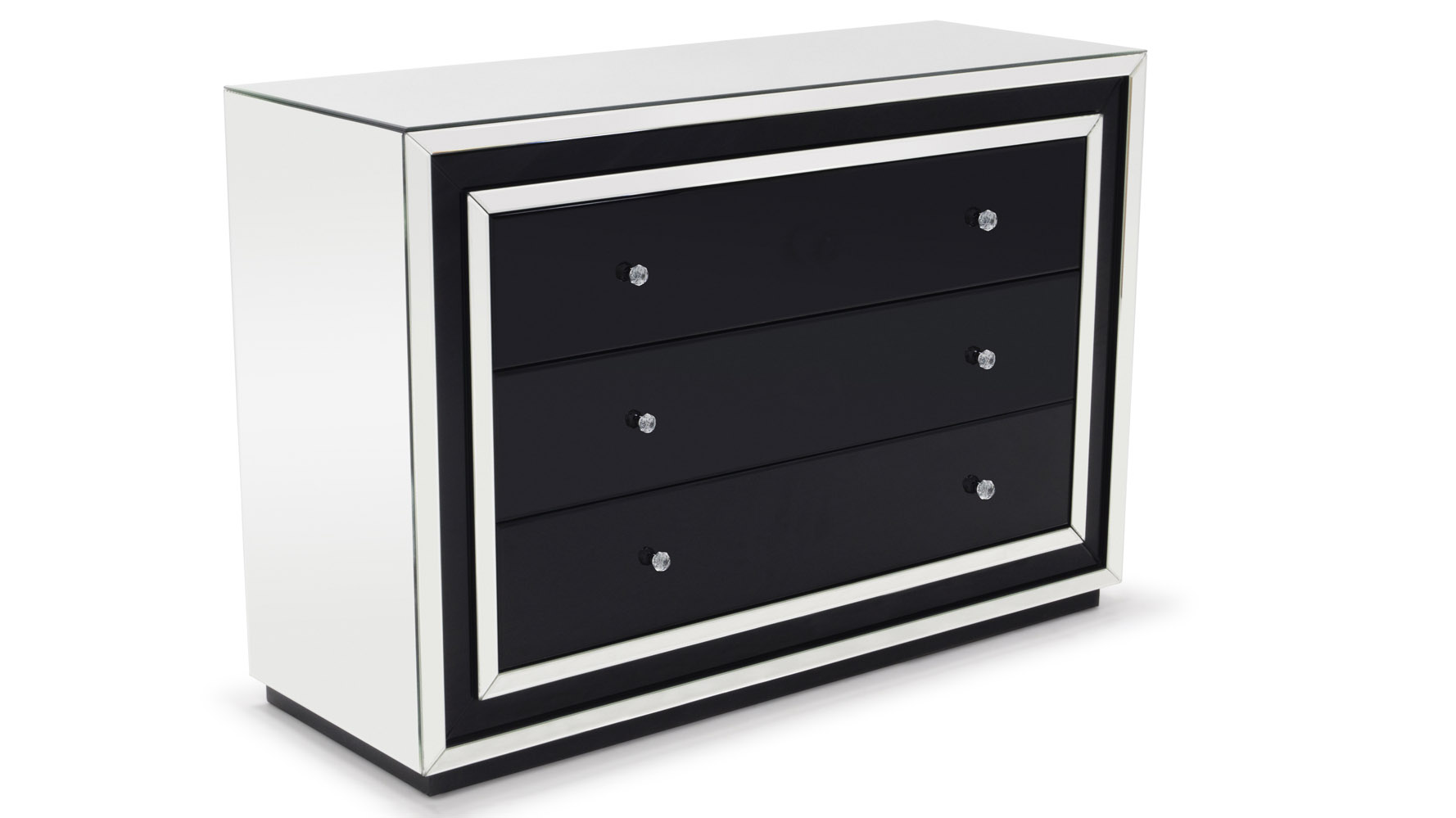 Malibu Contemporary Mirrored Drawer Dresser Zuri Furniture - malibu contemporary mirrored drawer dresser zuri furniture -