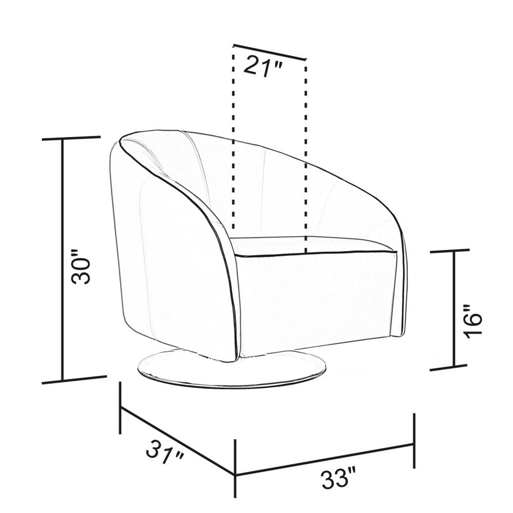 Michael Swivel Chair Black Zuri Furniture