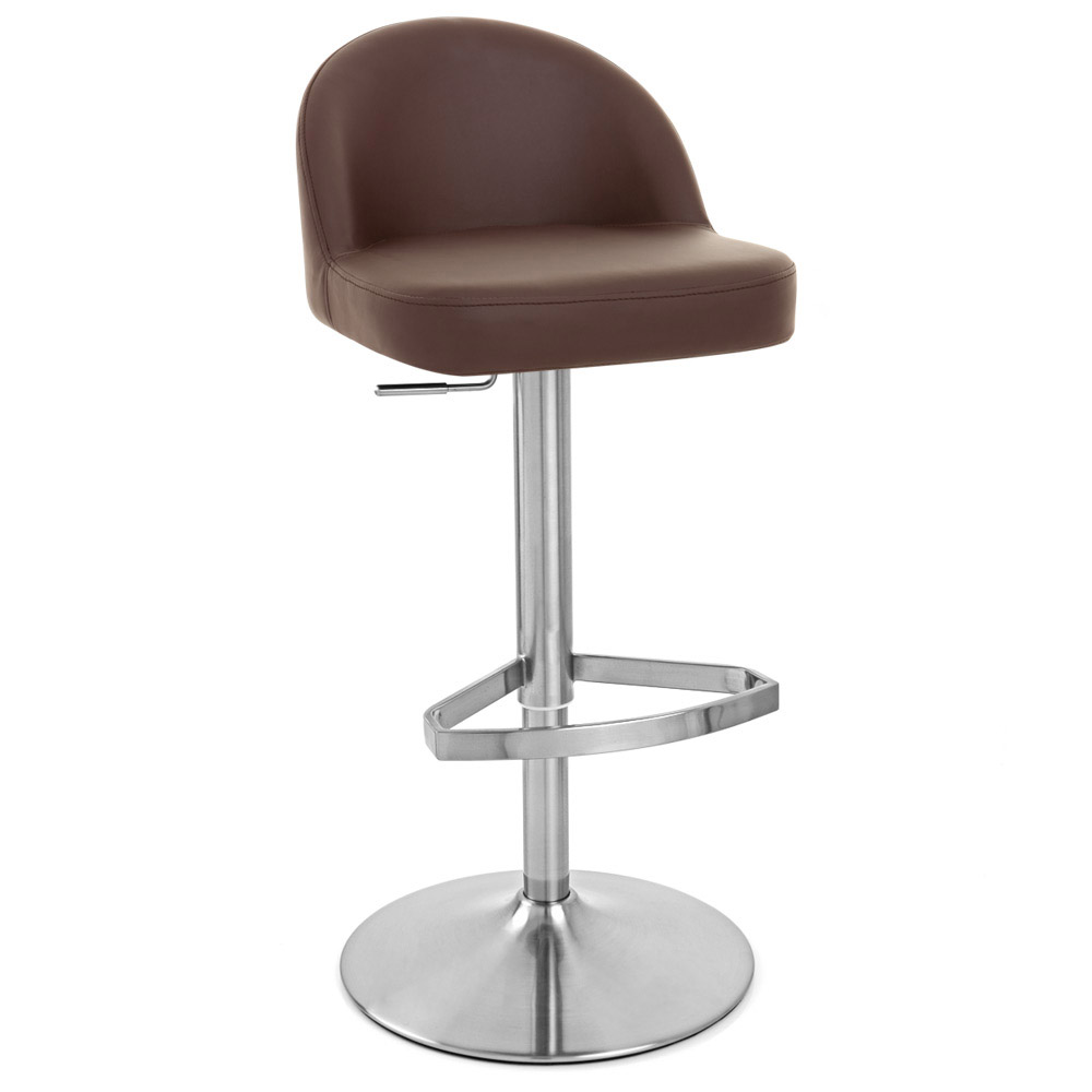 Mimi Adjustable Height Swivel Armless Bar Stool Zuri Furniture