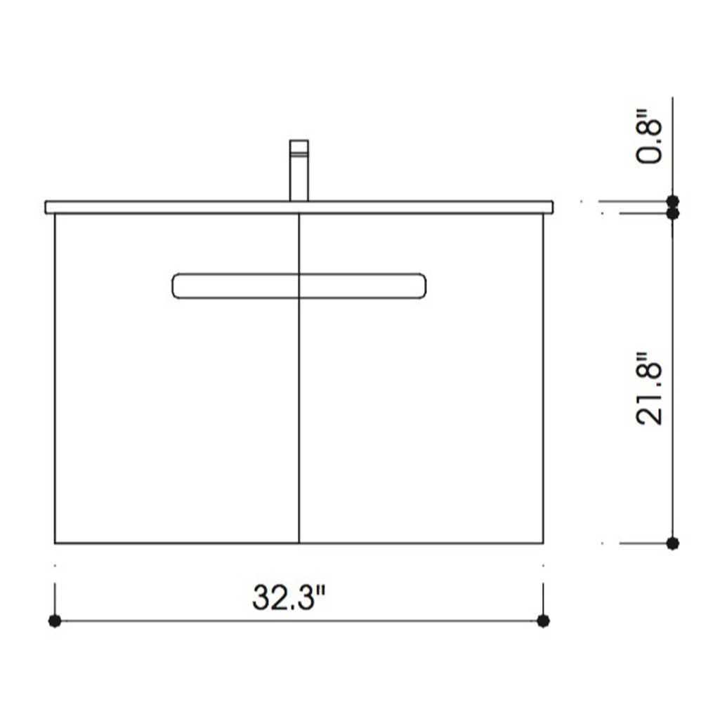 Modern 32 inch New York Vanity Set with Ceramic Sink Matt Canapa
