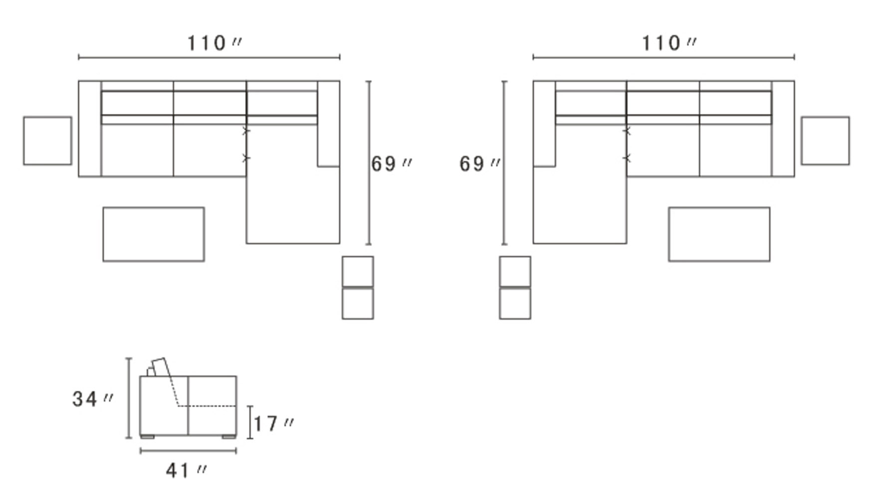 Modern Black Top Grain Leather Alexis Sectional with Pillows Zuri