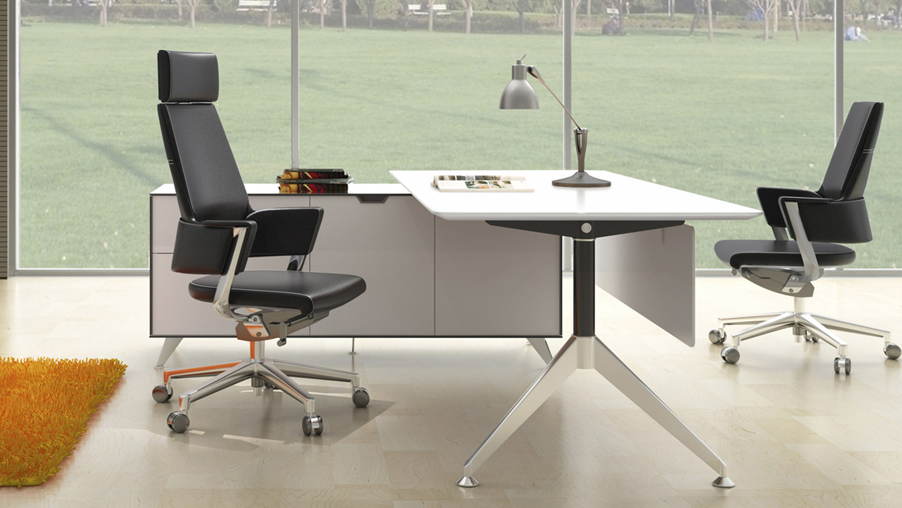 Darin Executive Desk With Left Return Cabinet