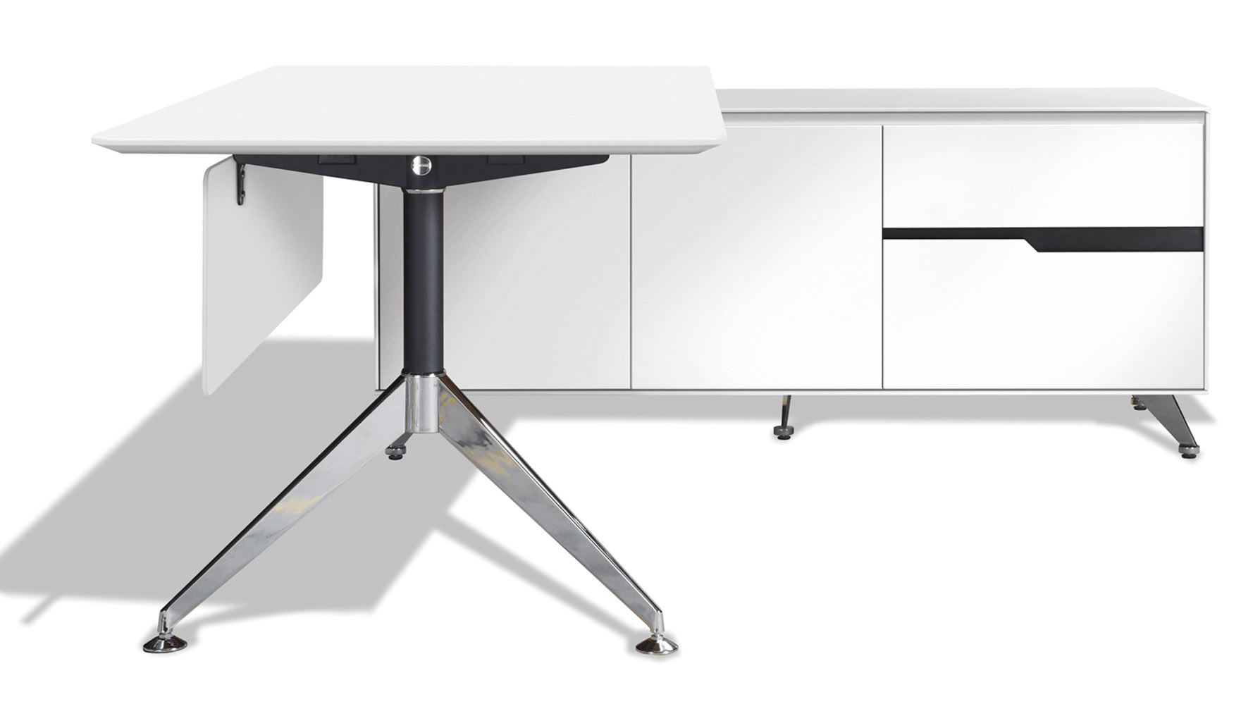 Darin Executive Desk With Right Return Cabinet Next