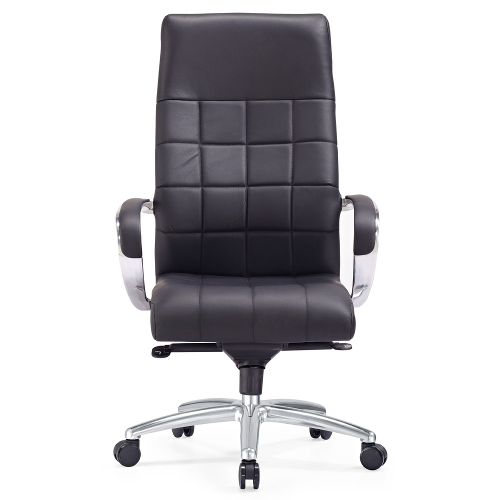 Modern Ergonomic Grant Leather Executive Chair With Aluminum Base Next