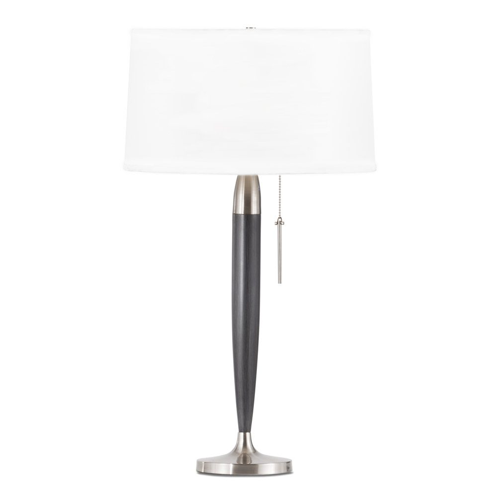 Modern Abella Table Lamp Brushed Nickel Zuri Furniture Clear All Filters