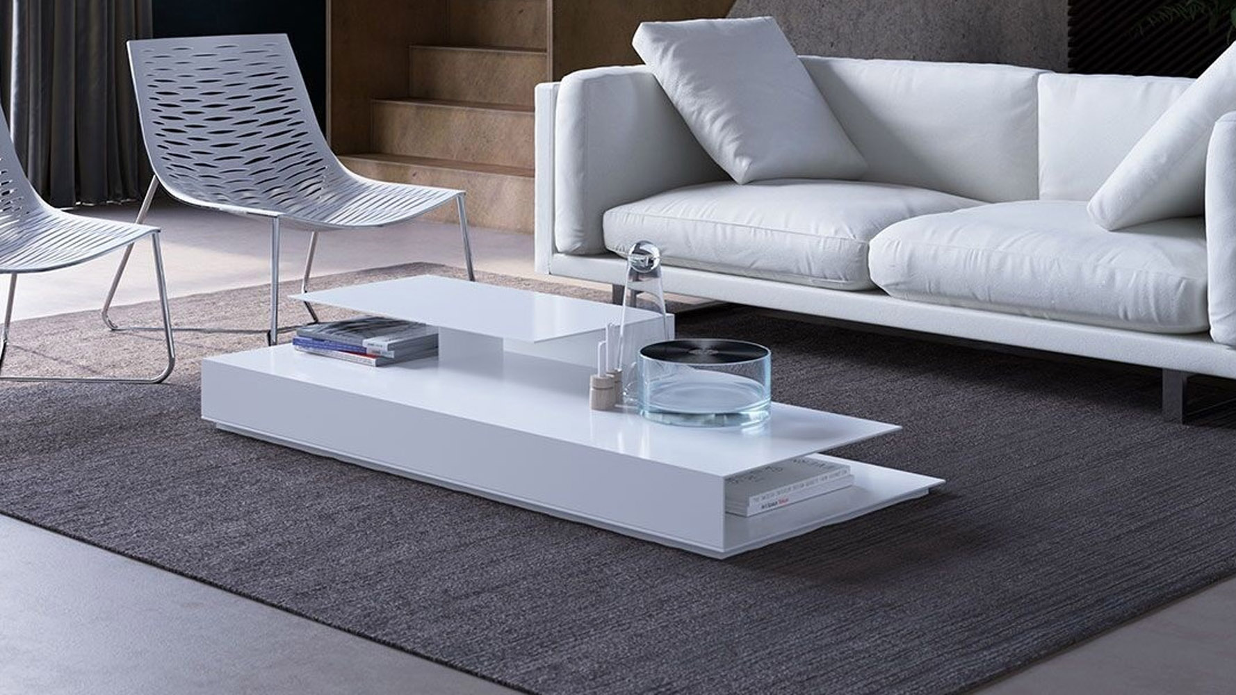 Accius Lacquered Wood Coffee Table Zuri Furniture