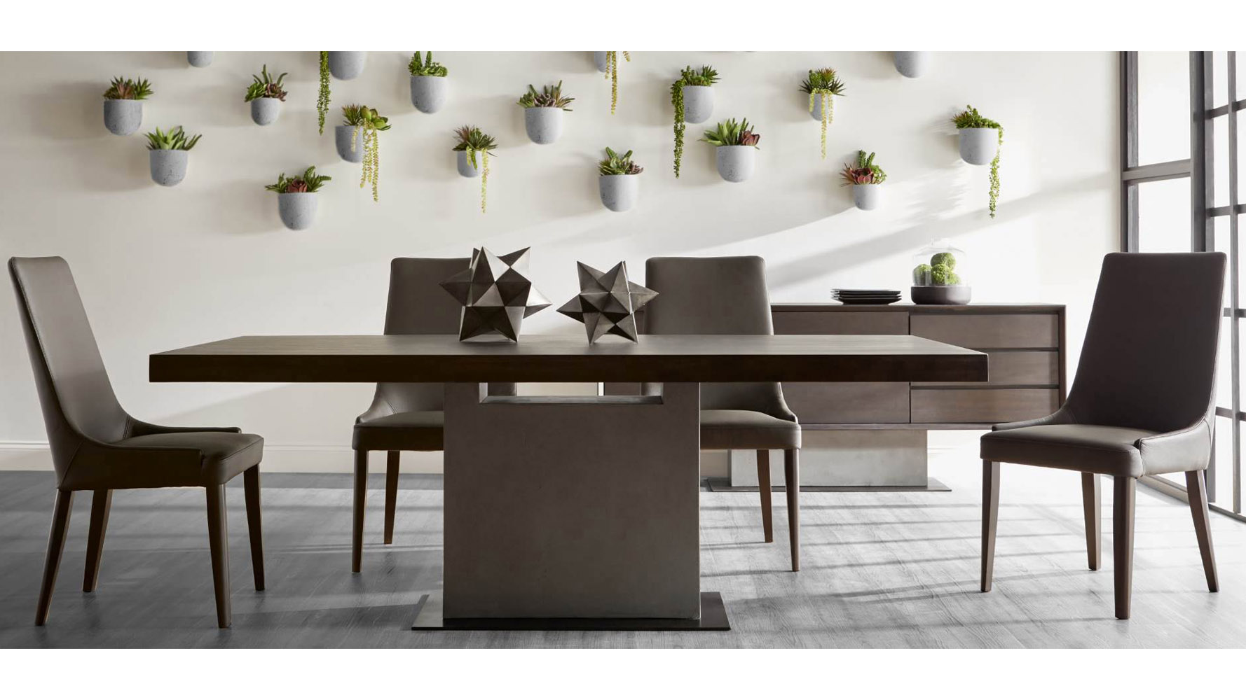 Altadis Rectangle Dining Table Espresso And Slate Concrete Zuri Altadis Rectangle Dining Table Espresso And Slate Concrete Zuri Furniture